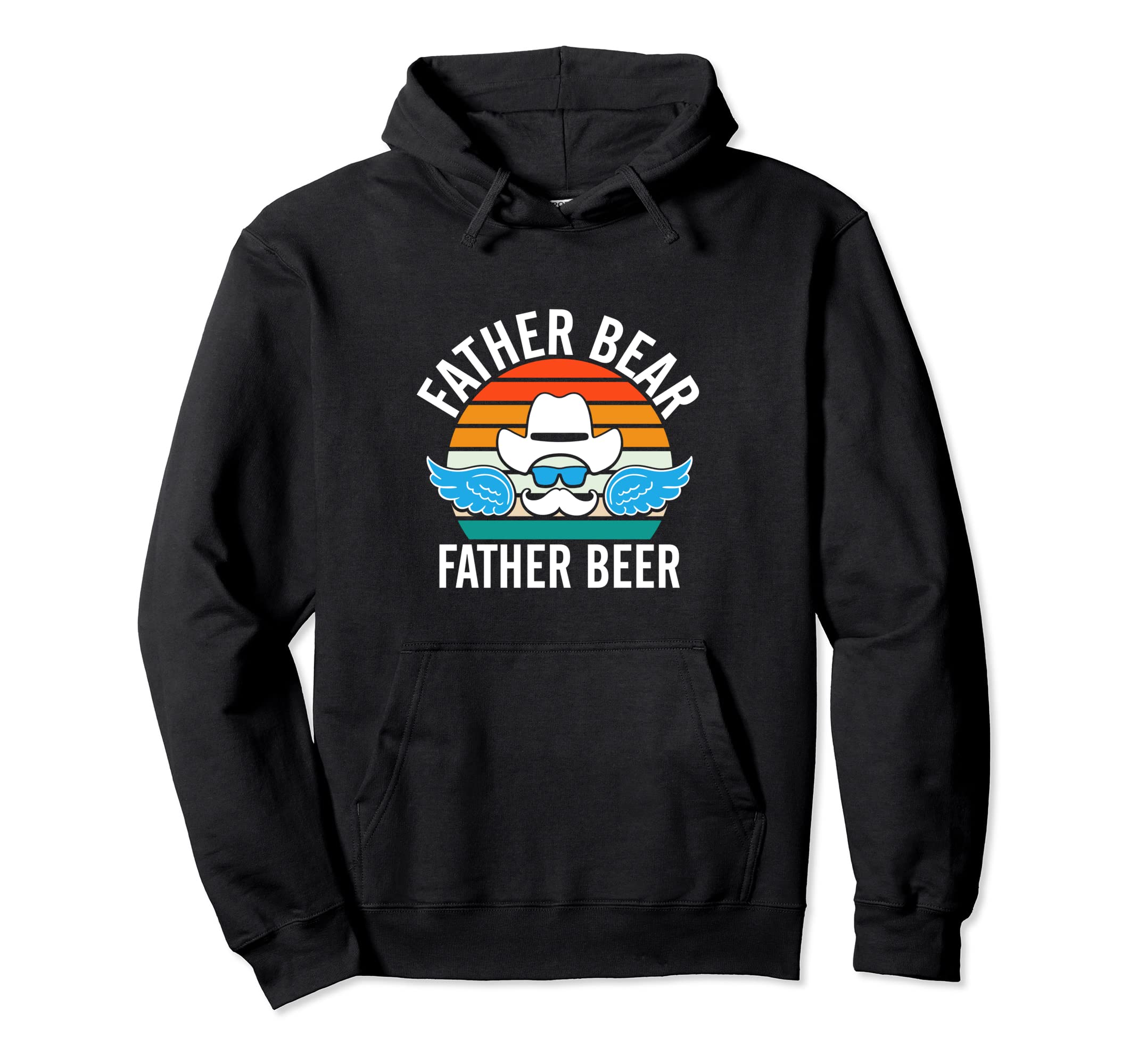 Father Bear Father Beer Dad Drinking Daddy Hoodie - Graphic Print Unisex - T-Shirt, Sweatshirt, Hoodie