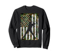 Baseball Us Camouflage Flag Sweatshirt - Custom Art Print for Adults - T-Shirt, Sweatshirt, Hoodie