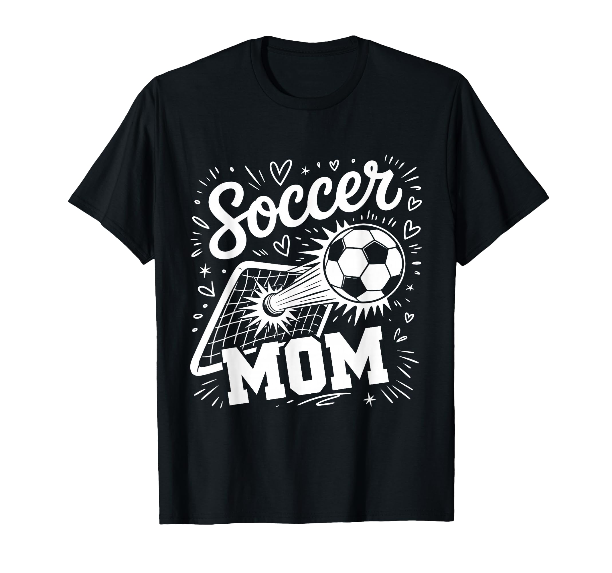 Soccer Mom Heart Family Mothers Day Mom T-Shirt - Graphic Print for Adults - T-Shirt, Sweatshirt, Hoodie