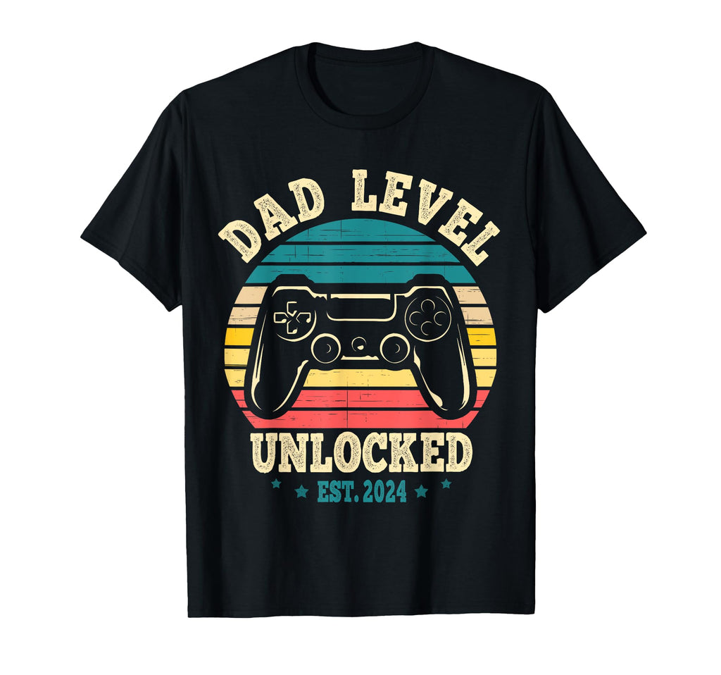 Dad Level Unlocked Est 2024 New Daddy I T-Shirt - Graphic Print Men Women - T-Shirt, Sweatshirt, Hoodie