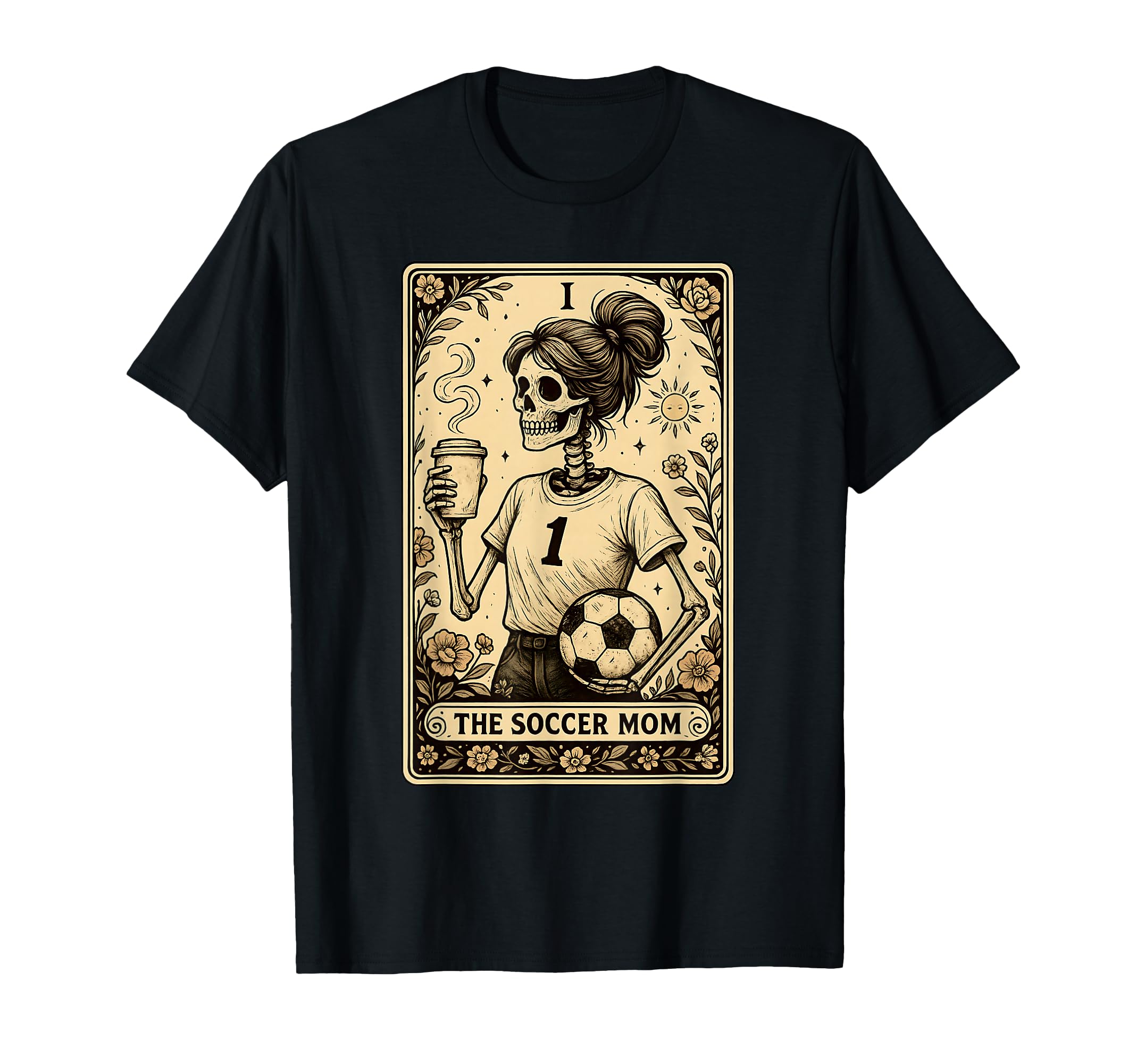 Soccer Mom Tarot Card Skeleton T-Shirt - Aesthetic Graphic for Adults - T-Shirt, Sweatshirt, Hoodie