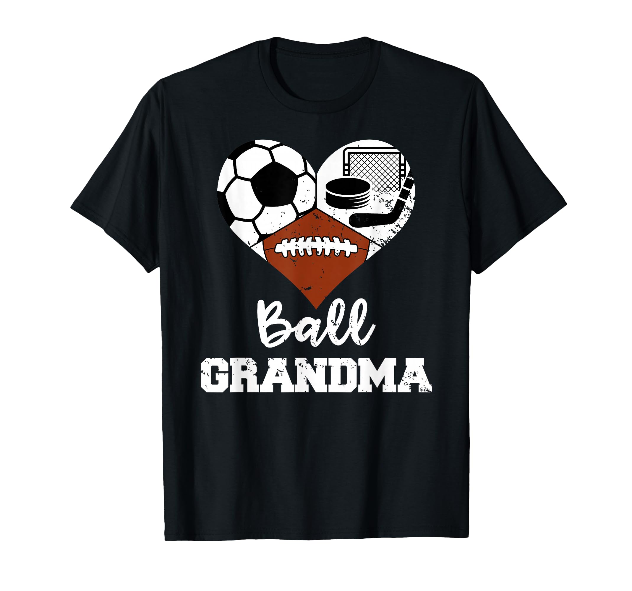 Ball Grandma Heart Funny Soccer T-Shirt - Casual Everyday Wear Unisex - T-Shirt, Sweatshirt, Hoodie