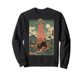 Japanese Cat Alien Cat Dad Ufo Sweatshirt - Streetwear Style Unisex - T-Shirt, Sweatshirt, Hoodie