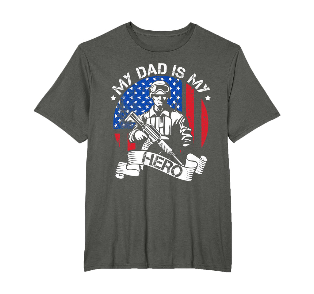 Usa My Dad Is My Hero Army Dad Fathers T-Shirt - Unique Graphic Men Women - T-Shirt, Sweatshirt, Hoodie
