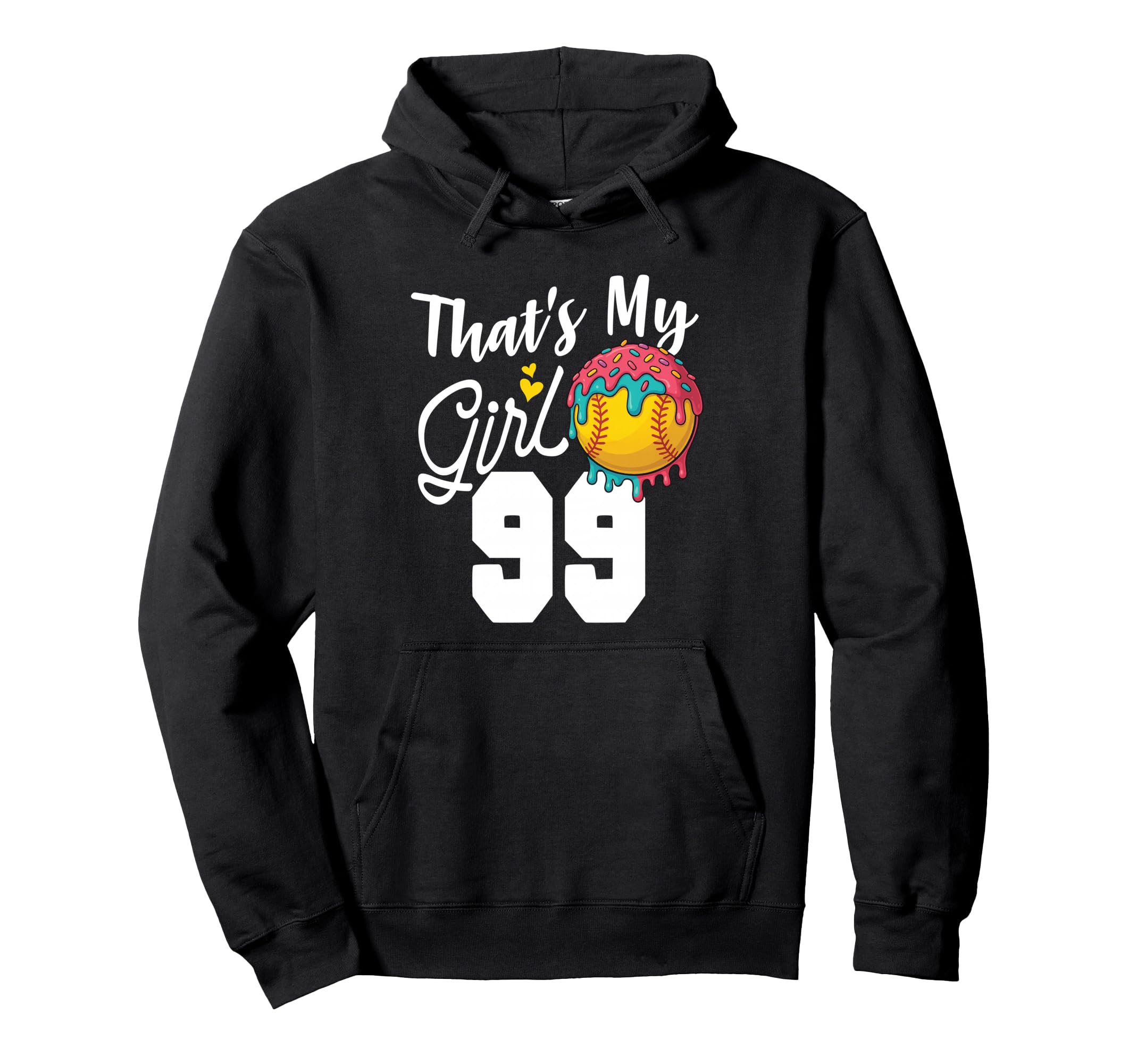 Thats My Softball 99 Number Mom Dad Number 99 Hoodie - Graphic Print Unisex - T-Shirt, Sweatshirt, Hoodie