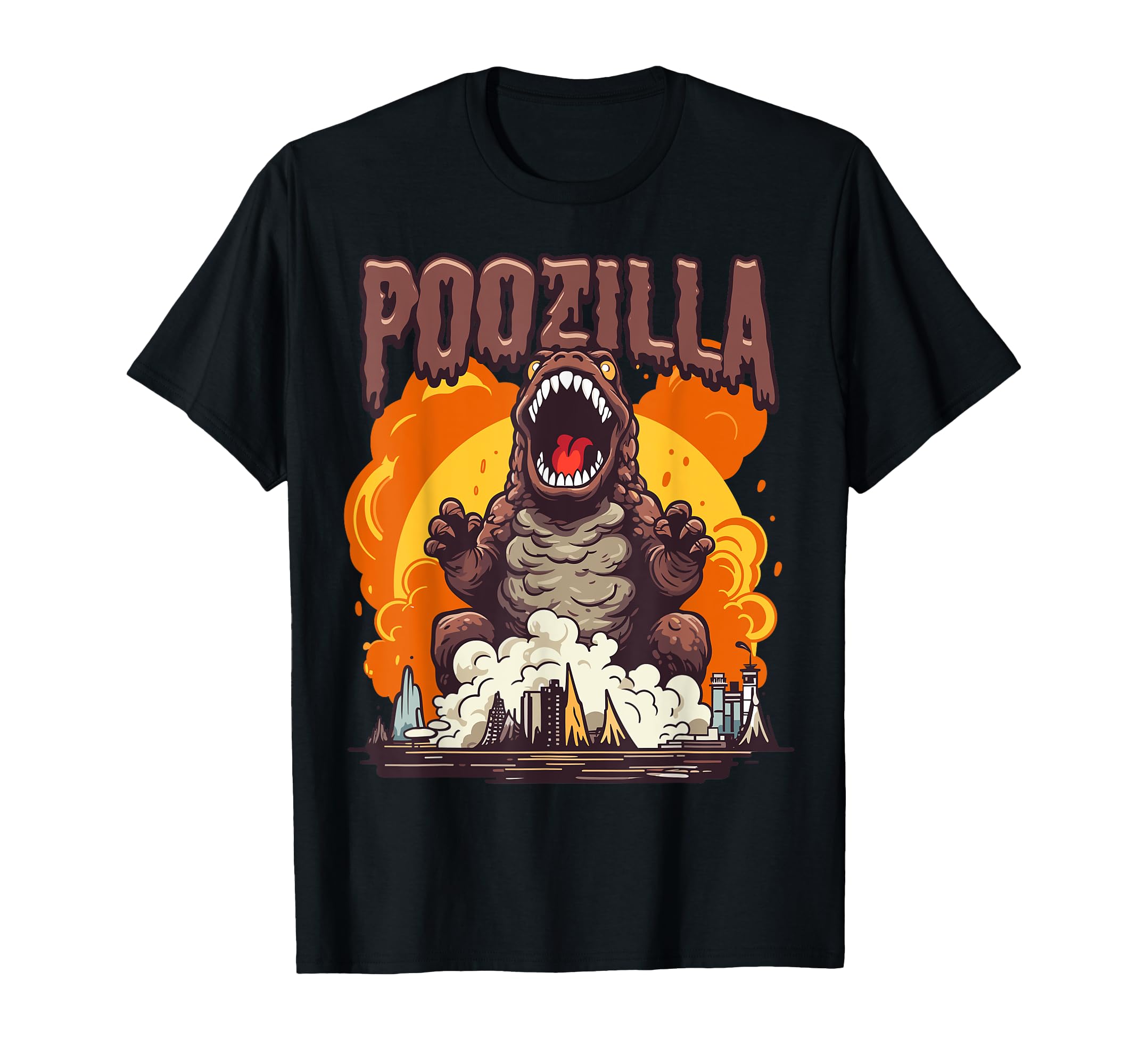 Poozilla Explosive Monstrous T-Shirt - Fun Novelty Design for Adults - T-Shirt, Sweatshirt, Hoodie