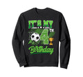 Its My 4Th Birthday Soccer Ball 4 Year Sweatshirt - Novelty Apparel Unisex - T-Shirt, Sweatshirt, Hoodie