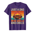 Just Dad Who Grills And Chills T-Shirt - Custom Art Print for Adults - T-Shirt, Sweatshirt, Hoodie