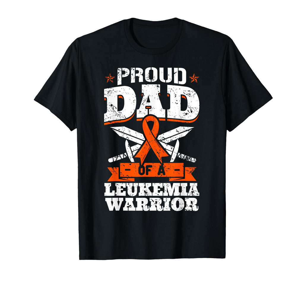 Proud Dad Leukemia Warrior Daddy T-Shirt - Minimalist Print Men Women - T-Shirt, Sweatshirt, Hoodie
