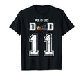 Custom Proud Football Dad Number 11 T-Shirt - Graphic Print for Adults - T-Shirt, Sweatshirt, Hoodie