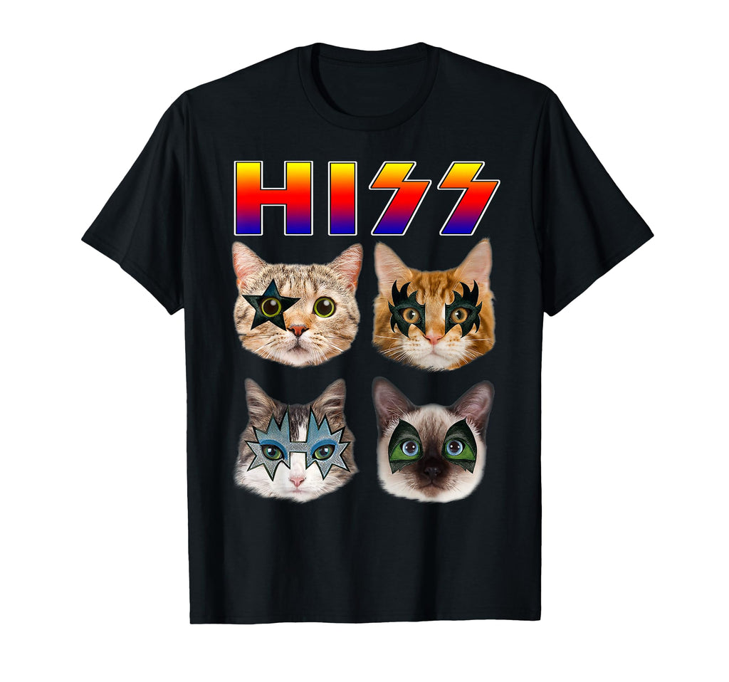 Funny Cat Hiss Rock And Roll Cat T-Shirt - Custom Art Print for Adults - T-Shirt, Sweatshirt, Hoodie