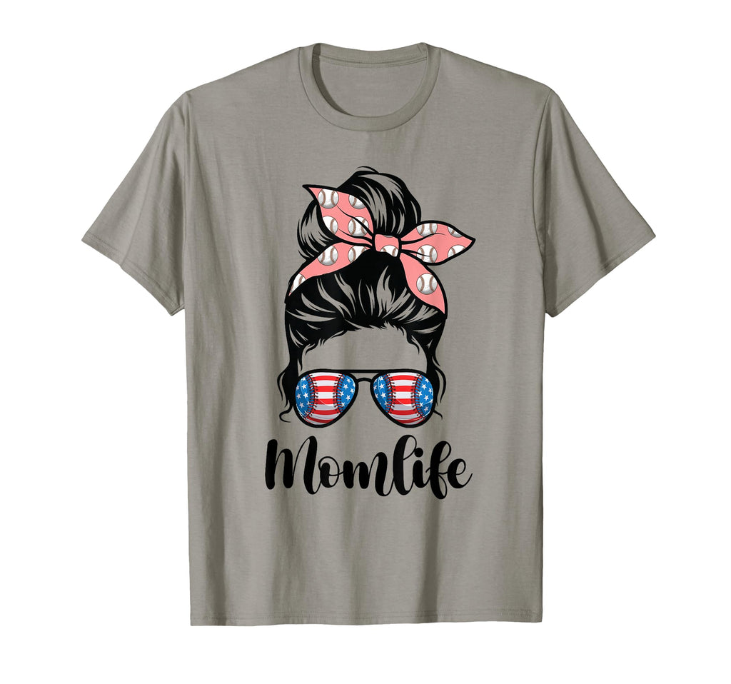 Mom Life Messy Bun Lovers Mother T-Shirt - Custom Art Print for Adults - T-Shirt, Sweatshirt, Hoodie