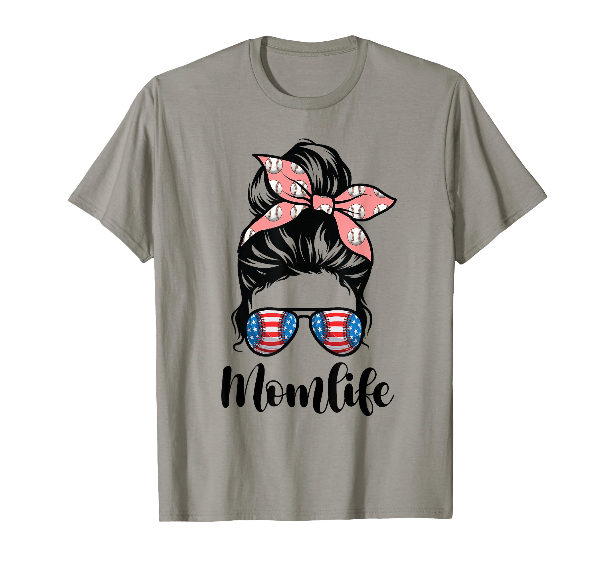 Mom Life Messy Bun Lovers Mother T-Shirt - Custom Art Print for Adults - T-Shirt, Sweatshirt, Hoodie