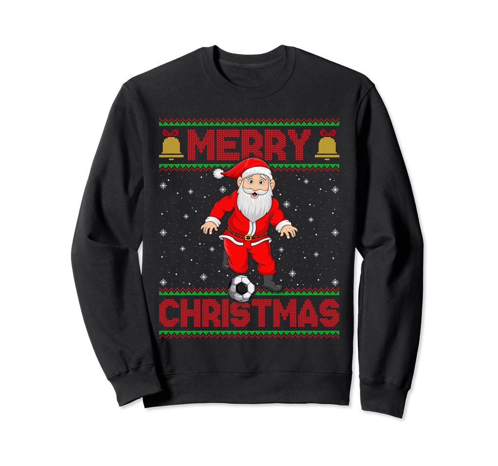 Ugly Santa Claus Playing Soccer Sweatshirt - Minimalist Print Unisex - T-Shirt, Sweatshirt, Hoodie