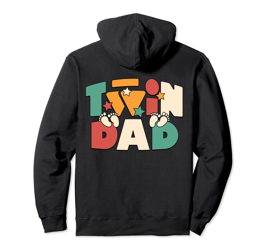 Mnness Twin Dad Fathers Day Funny Hoodie - Minimalist Print for Adults - T-Shirt, Sweatshirt, Hoodie
