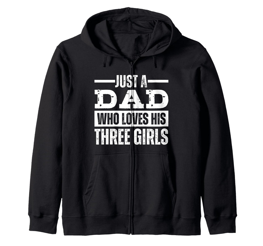 Just Dad Who Loves His 3 T-Shirt - Custom Art Print Unisex - T-Shirt, Sweatshirt, Hoodie
