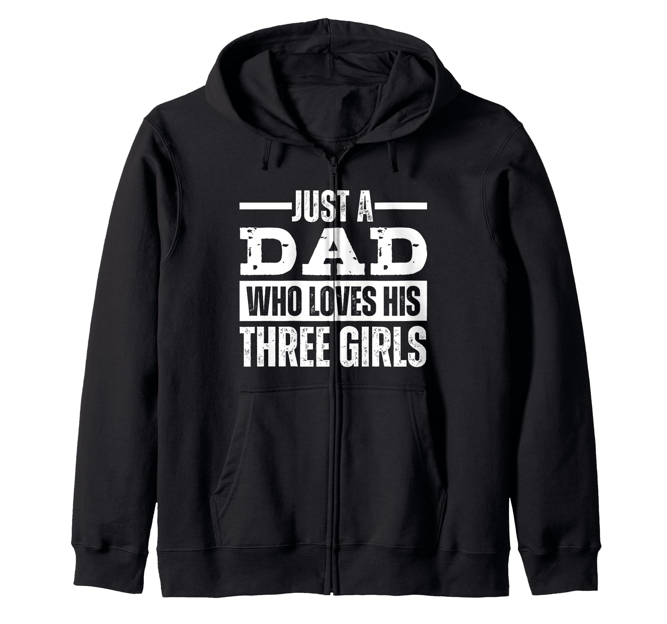 Just Dad Who Loves His 3 T-Shirt - Custom Art Print Unisex - T-Shirt, Sweatshirt, Hoodie