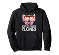 Twins Dad Mom Born To Create Clones Hoodie - Unique Graphic for Adults - T-Shirt, Sweatshirt, Hoodie
