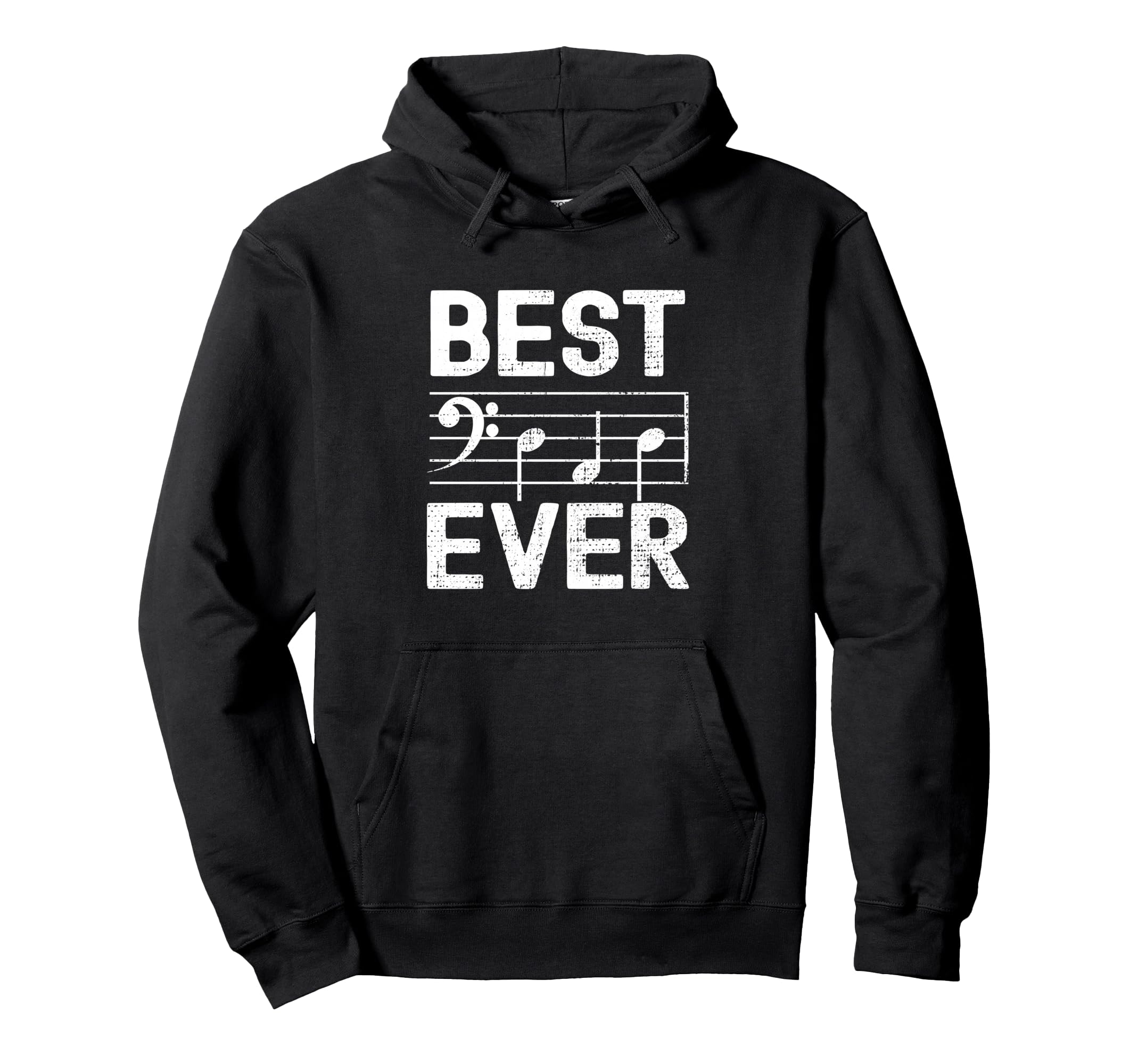 Best Dad Ever Music Bass Clef Staff Dad Hoodie - Graphic Print Men Women - T-Shirt, Sweatshirt, Hoodie