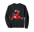 Tunisian Flag Soccer Team I Soccer Sweatshirt - Aesthetic Graphic Unisex - T-Shirt, Sweatshirt, Hoodie