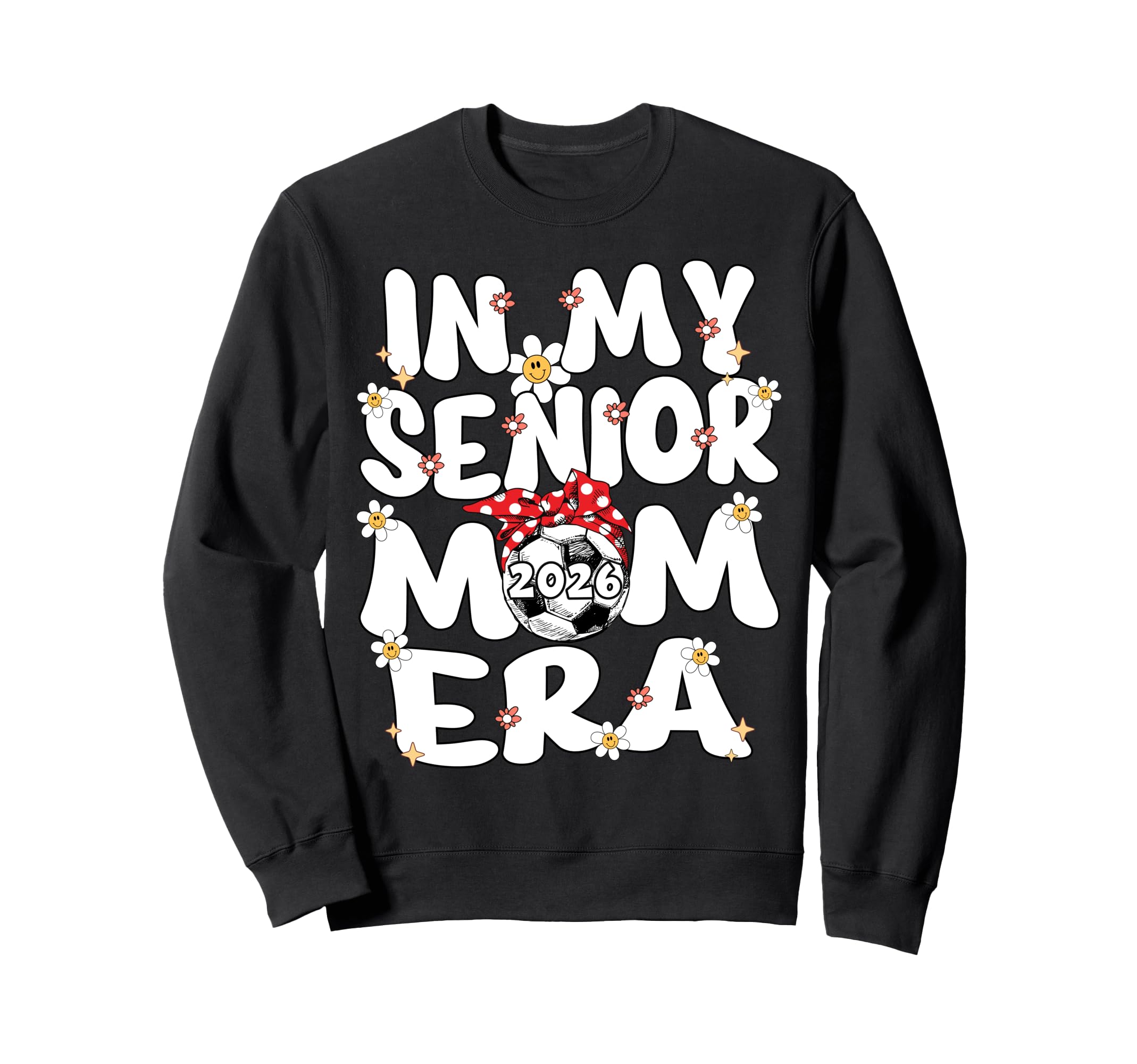 My Senior Mom Era Groovy Soccer Sweatshirt - Unique Graphic Men Women - T-Shirt, Sweatshirt, Hoodie