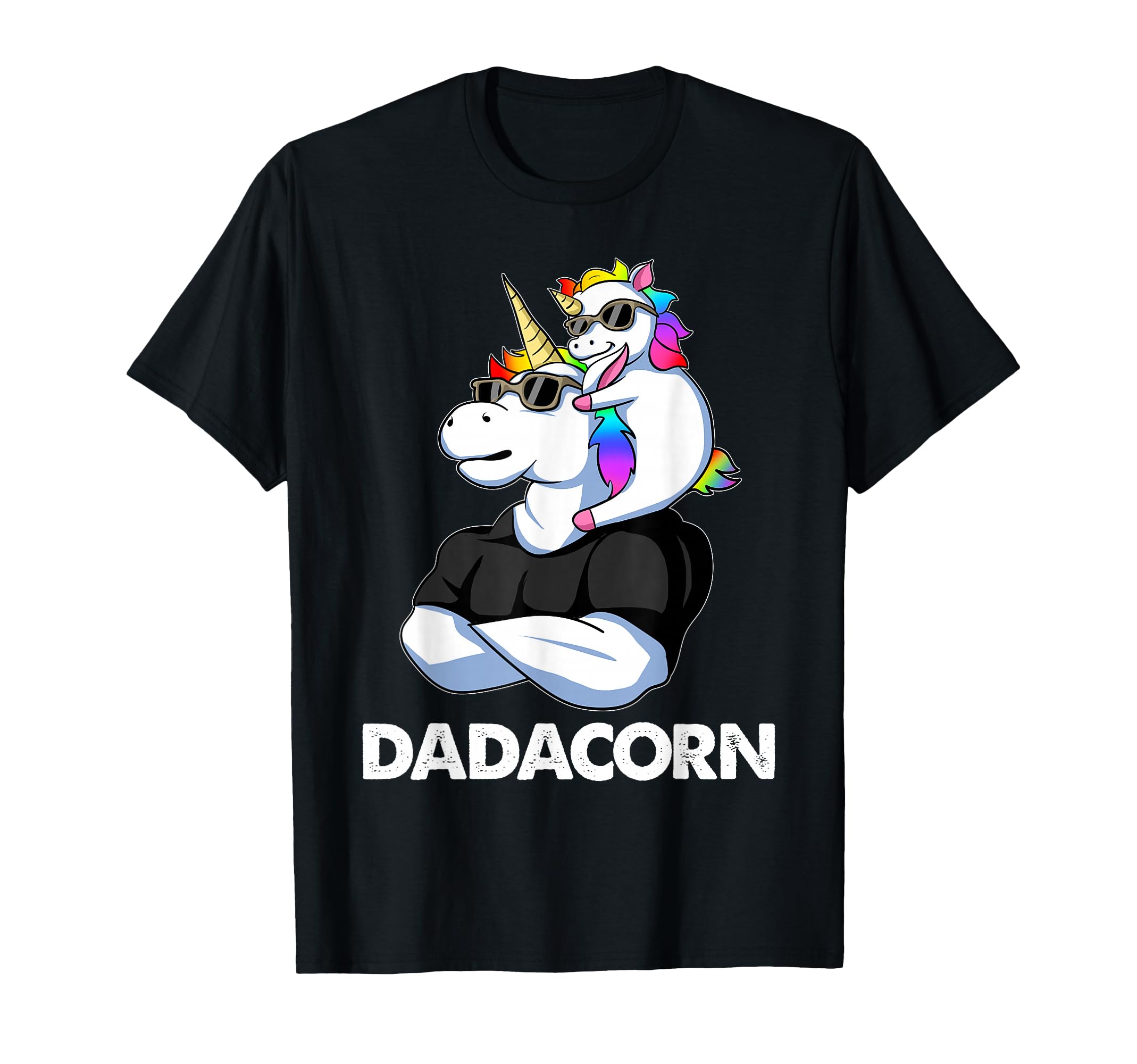Dadacorn Unicorn Dad And Papa Fathers Day T-Shirt - Graphic Print Unisex - T-Shirt, Sweatshirt, Hoodie