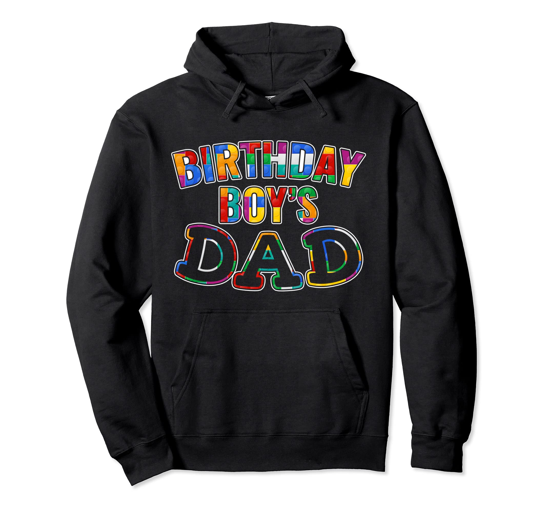 Birthday Dad Building Blocks Hoodie - Trendy Graphic Men Women - T-Shirt, Sweatshirt, Hoodie