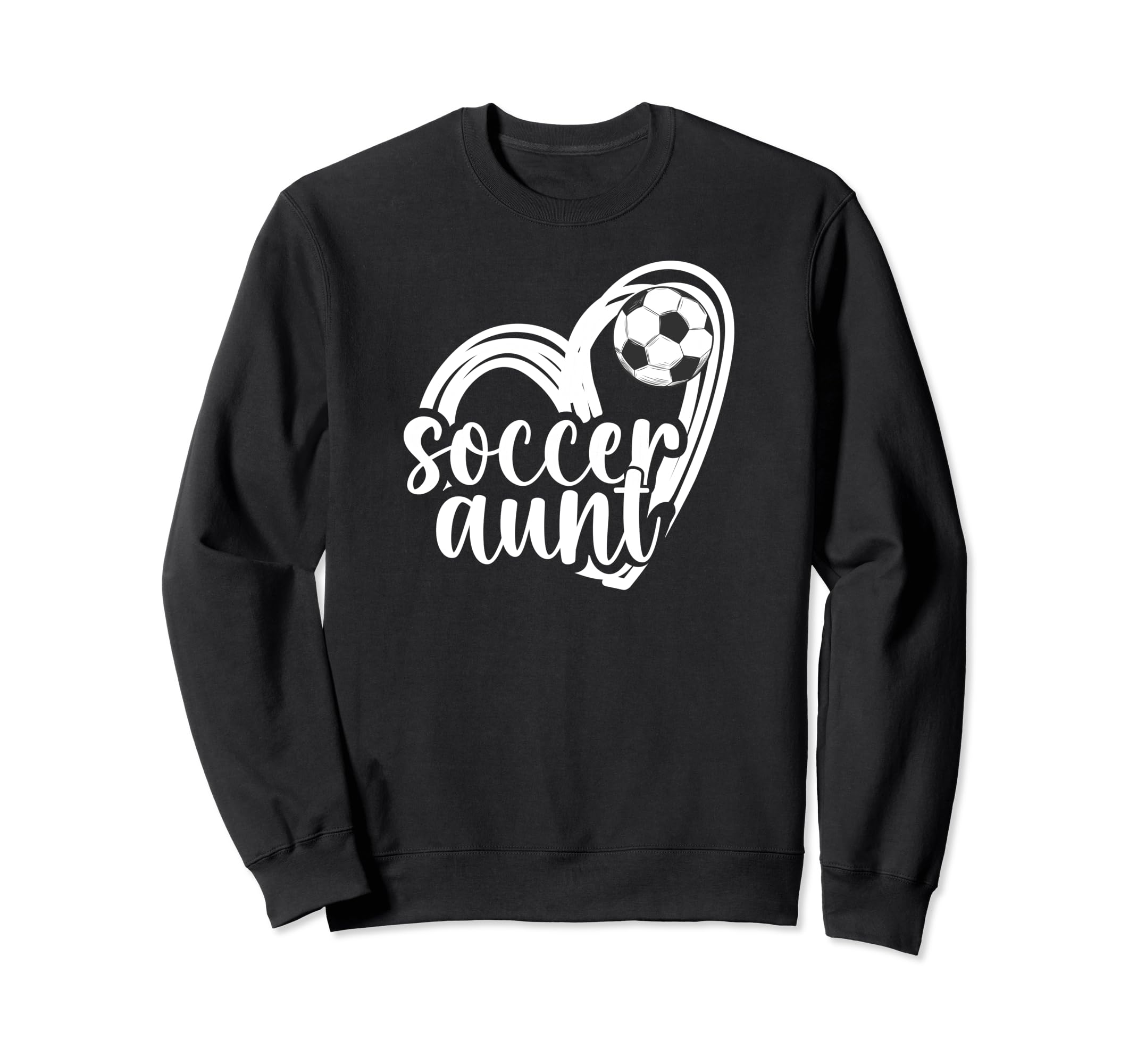 Soccer Aunt Heart Aunt Soccer Sweatshirt - Trendy Graphic for Adults - T-Shirt, Sweatshirt, Hoodie