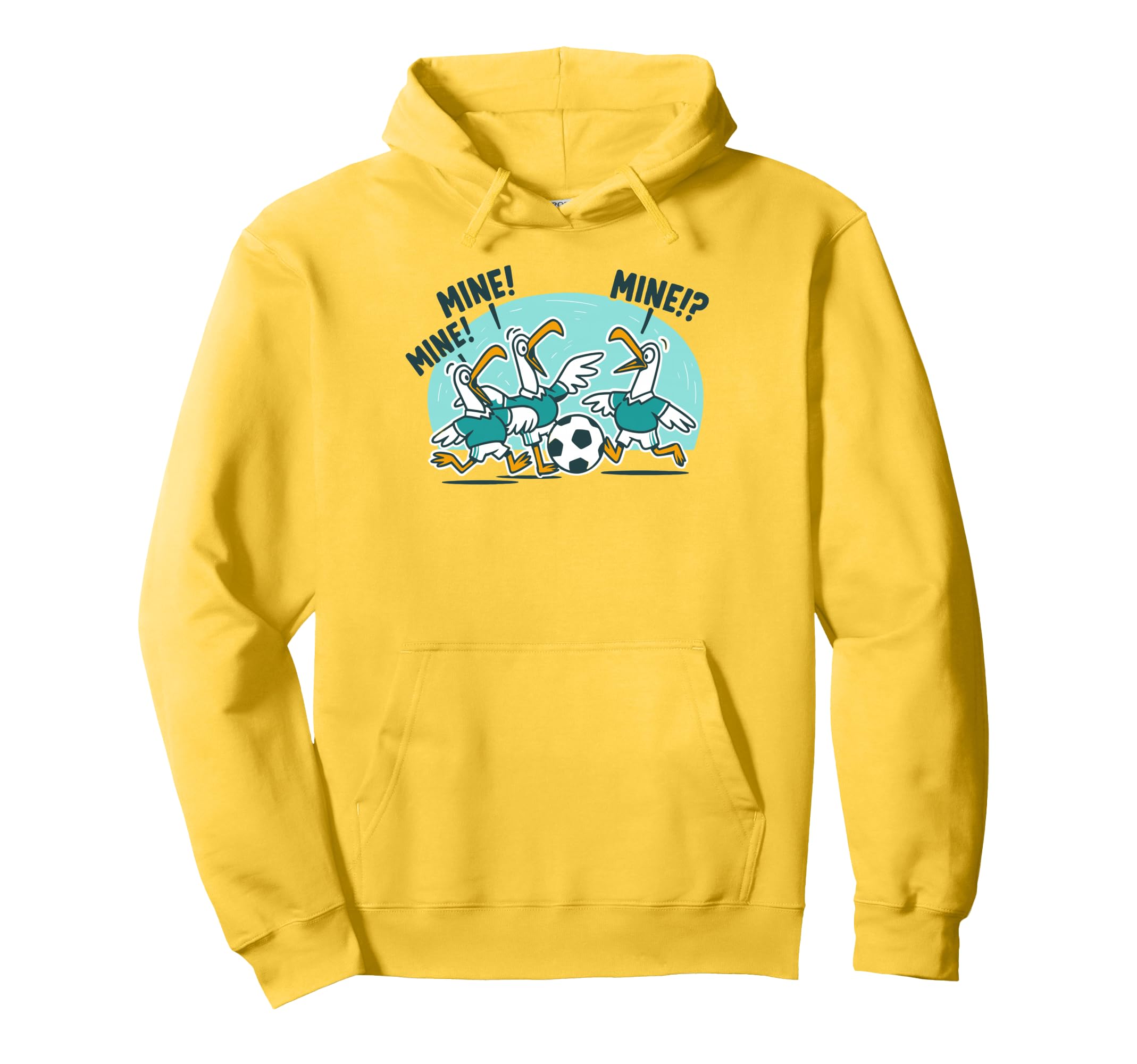 Funny Bird Playing Soccer Ocean Bird Hoodie - Fun Novelty Design for Adults - T-Shirt, Sweatshirt, Hoodie