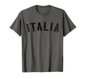 Italia Distressed Black Text Italy T-Shirt - Casual Everyday Wear Men Women - T-Shirt, Sweatshirt, Hoodie