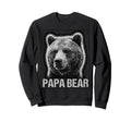 Papa Bear Family Matching Dad Sweatshirt - Minimalist Print Men Women - T-Shirt, Sweatshirt, Hoodie