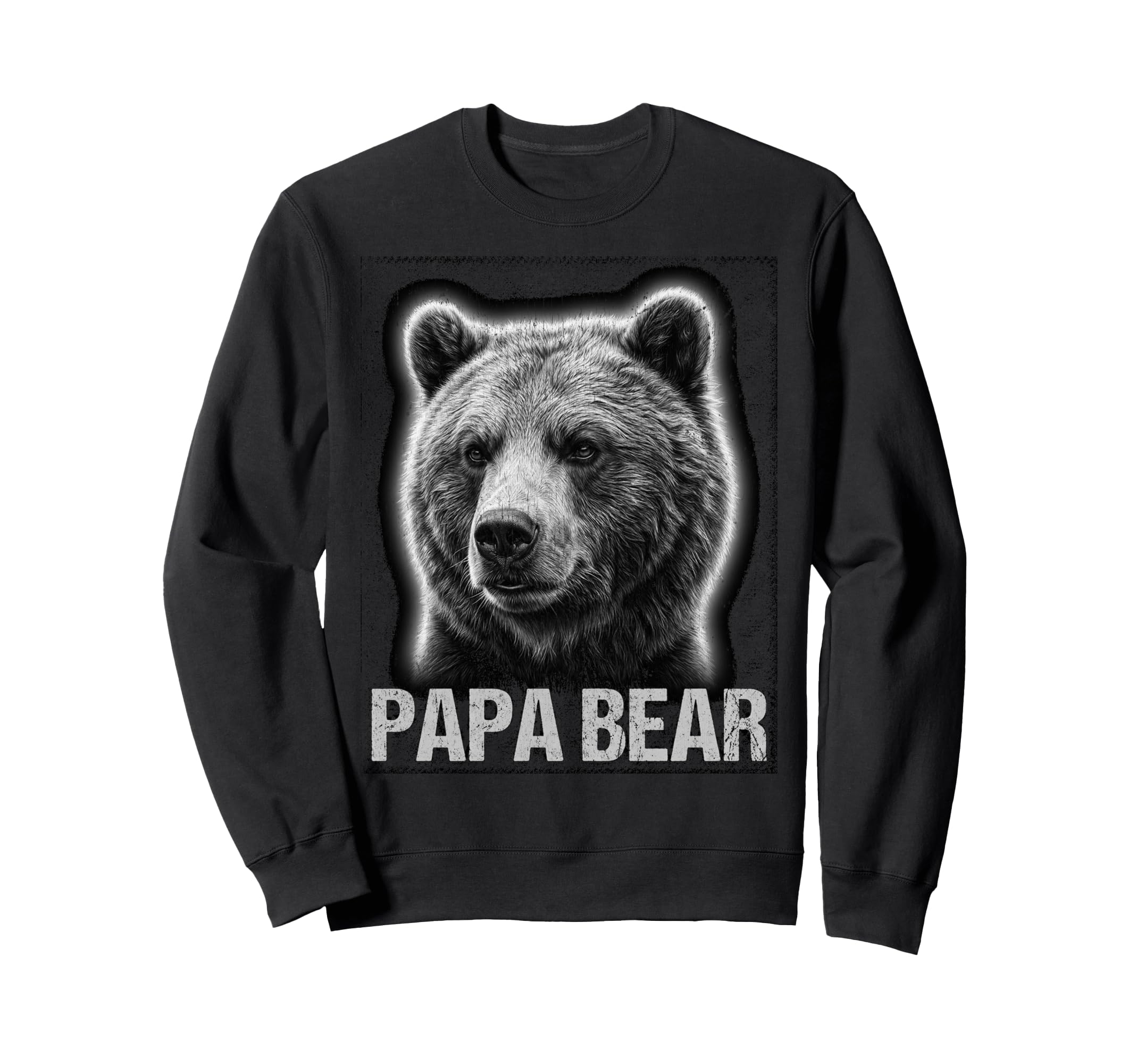 Papa Bear Family Matching Dad Sweatshirt - Minimalist Print Men Women - T-Shirt, Sweatshirt, Hoodie