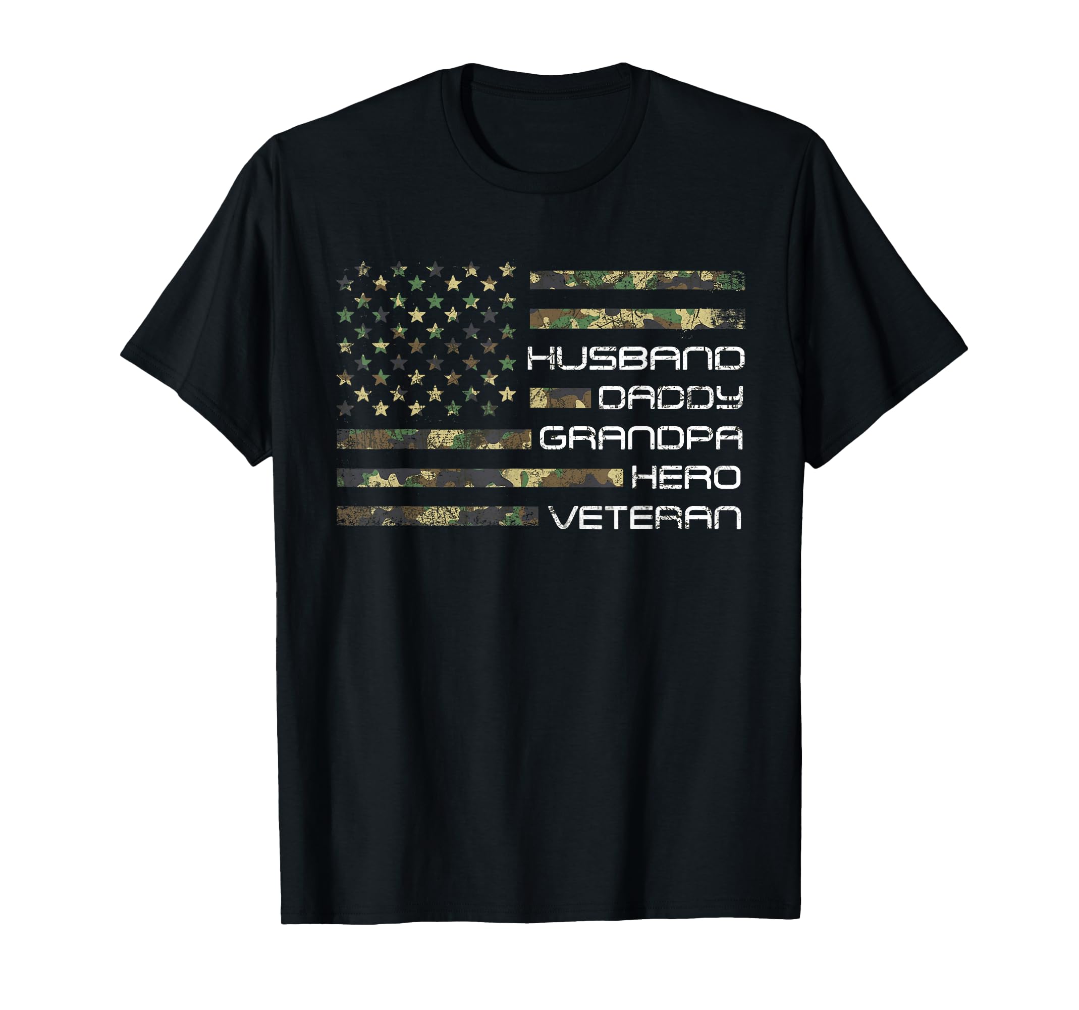 Husband Daddy Grandpa Hero Veteran T-Shirt - Novelty Apparel for Adults - T-Shirt, Sweatshirt, Hoodie