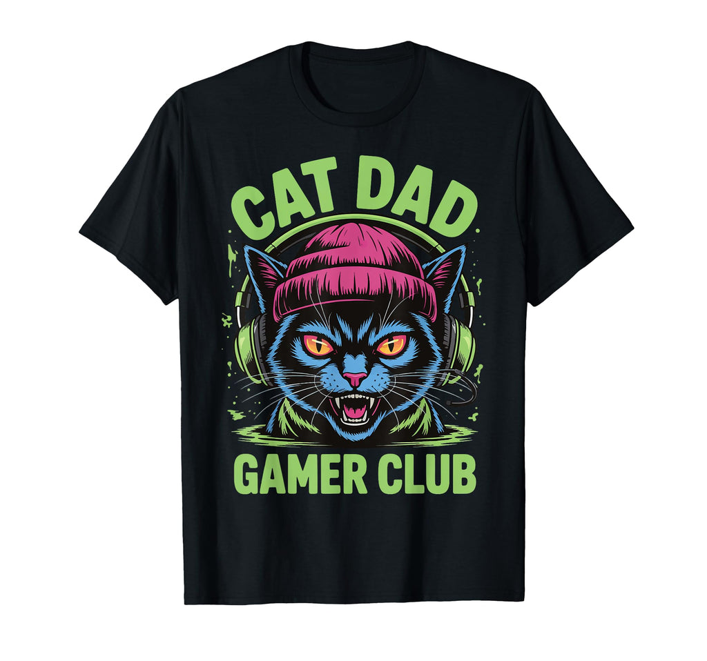 Gamer Gaming Cat Father Video Game Sweatshirt - Minimalist Print Men Women - T-Shirt, Sweatshirt, Hoodie