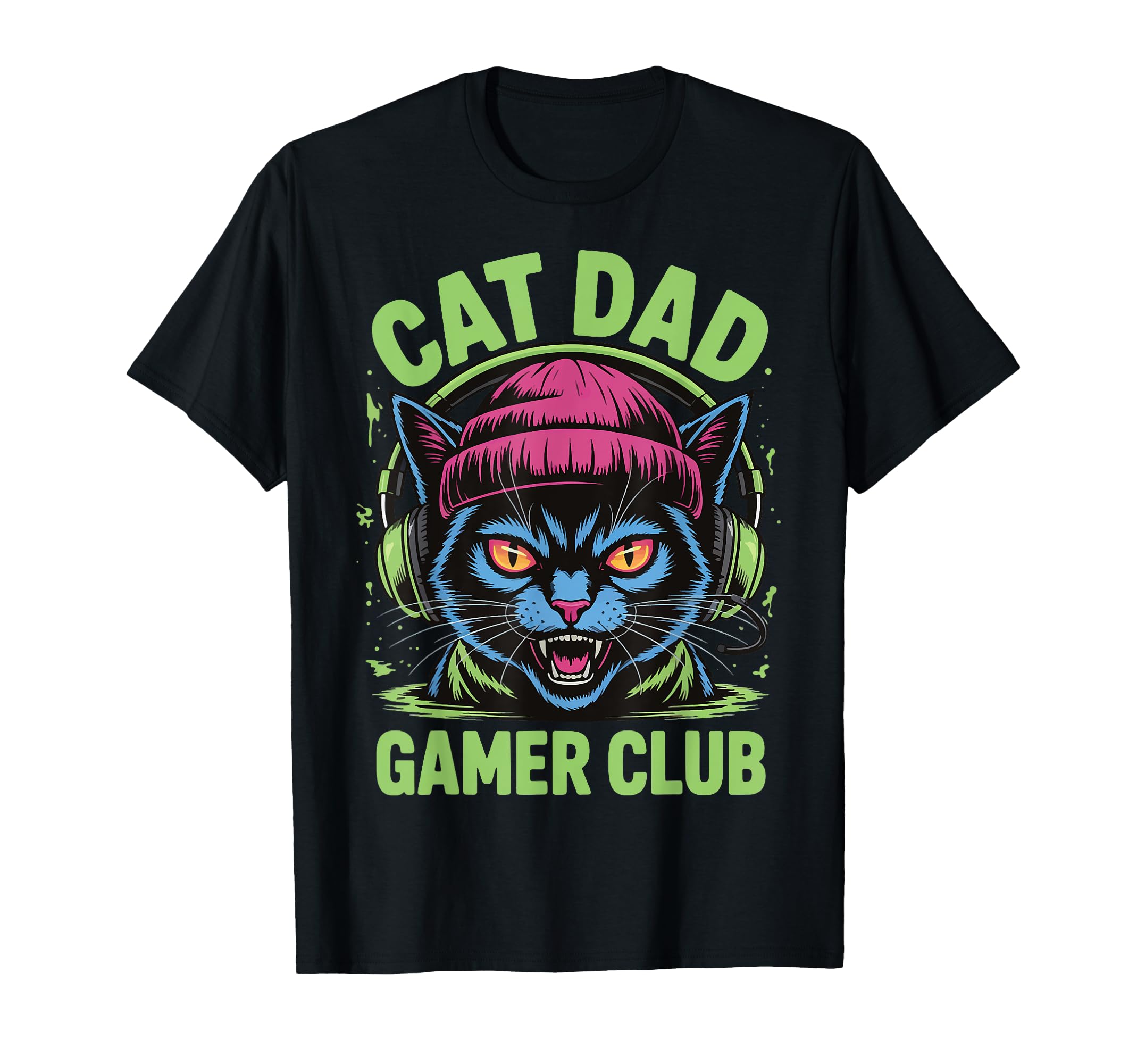 Gamer Gaming Cat Father Video Game Sweatshirt - Minimalist Print Men Women - T-Shirt, Sweatshirt, Hoodie