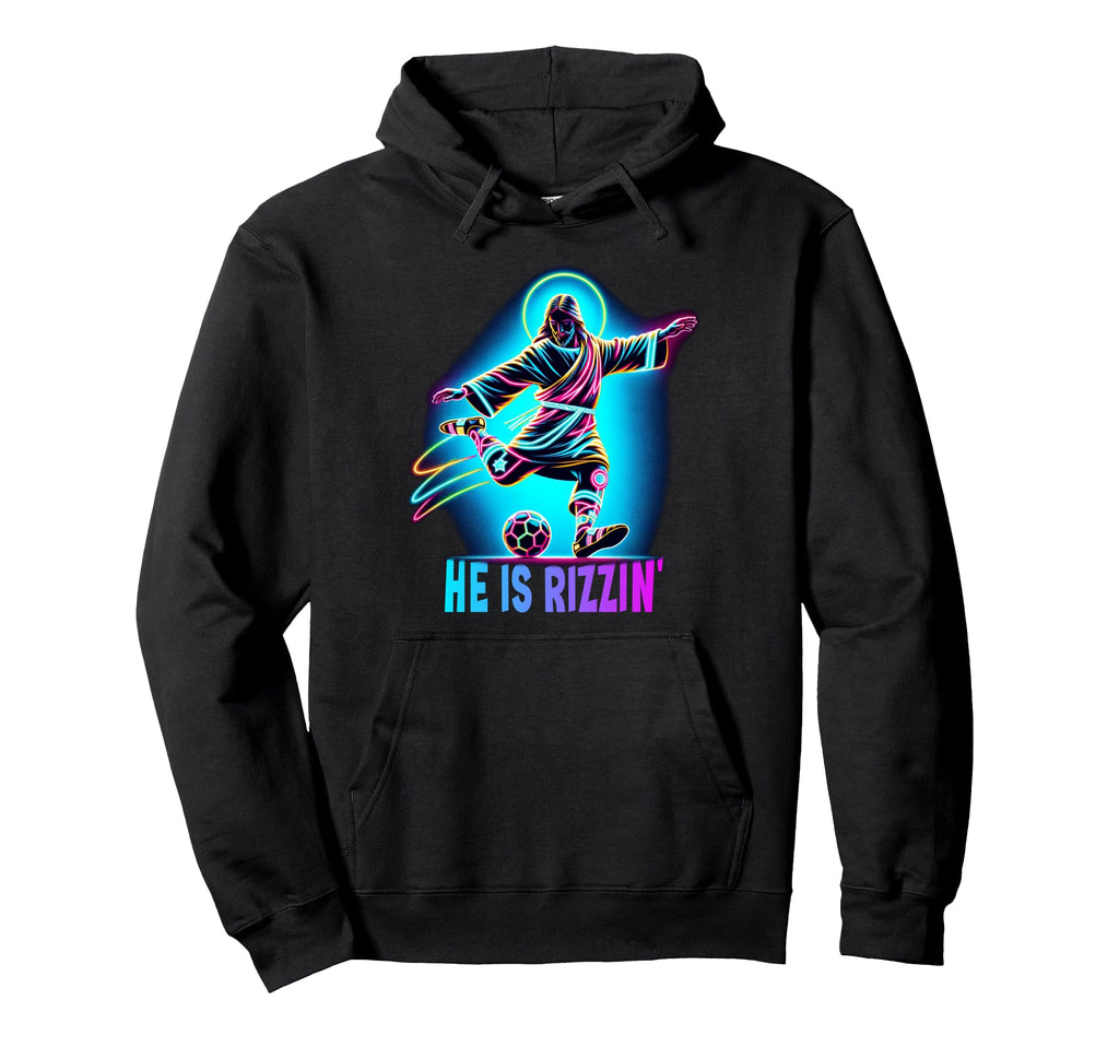 He Is Rizzin Meme Jesus Religious Lover Hoodie - Graphic Print for Adults - T-Shirt, Sweatshirt, Hoodie