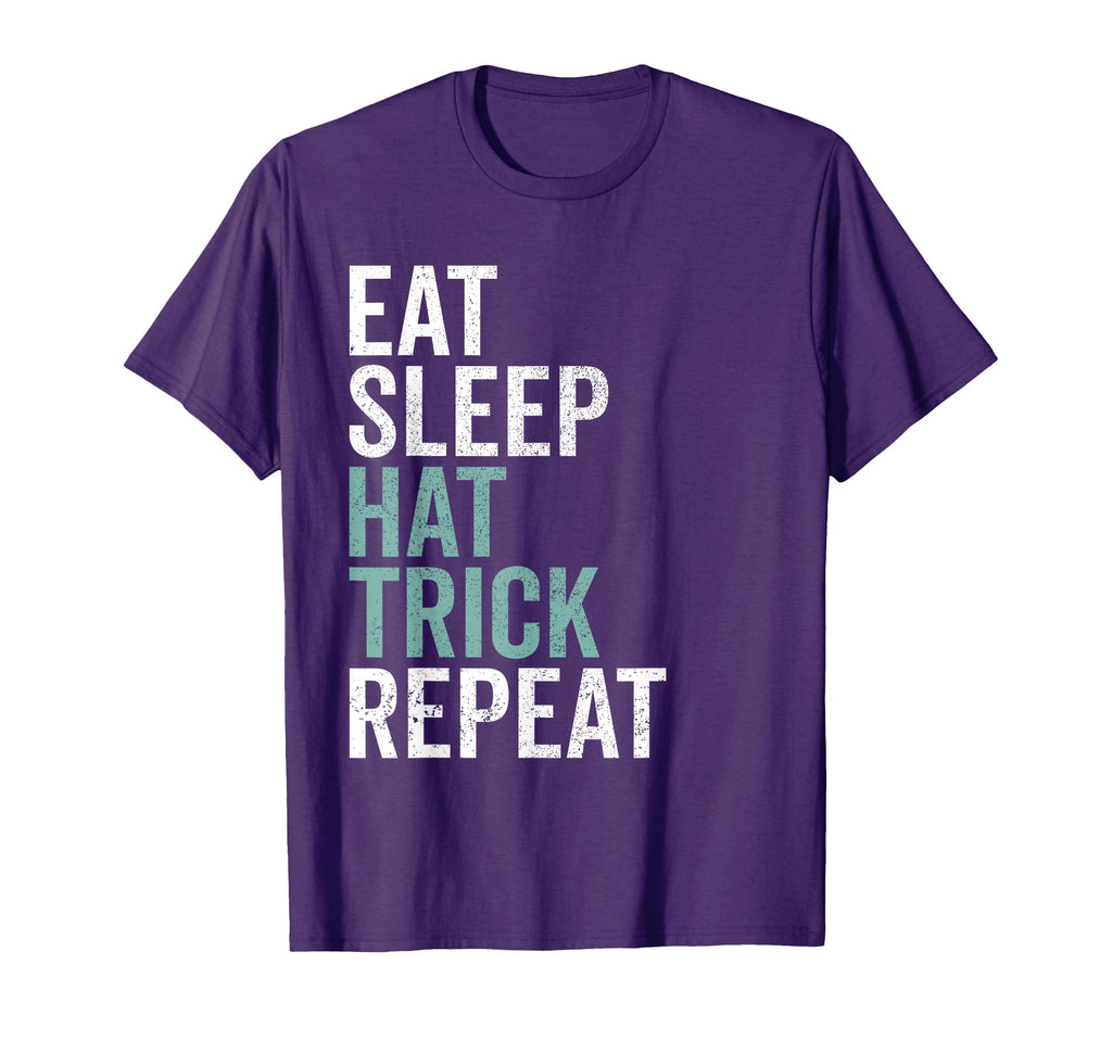 Eat Sleep Hat Trick Repeat Soccer T-Shirt - Novelty Apparel for Adults - T-Shirt, Sweatshirt, Hoodie
