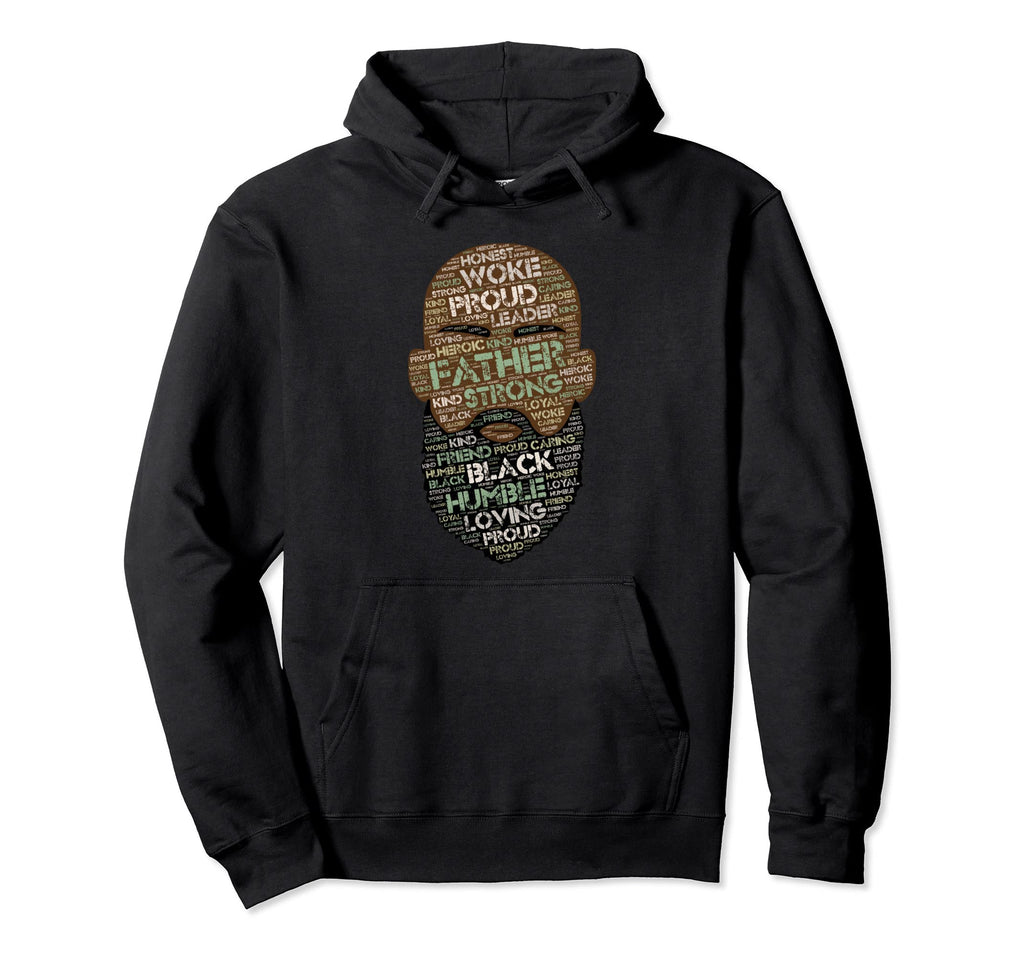 Bearded And Bald African American Dad Hoodie - Fun Novelty Design Unisex - T-Shirt, Sweatshirt, Hoodie