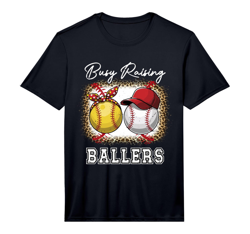 Busy Raising Ballers Baseball Softball T-Shirt - Novelty Apparel Men Women - T-Shirt, Sweatshirt, Hoodie