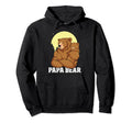 Papa Bear Outdoors Son Bear Dad Fathers Hoodie - Minimalist Print Unisex - T-Shirt, Sweatshirt, Hoodie