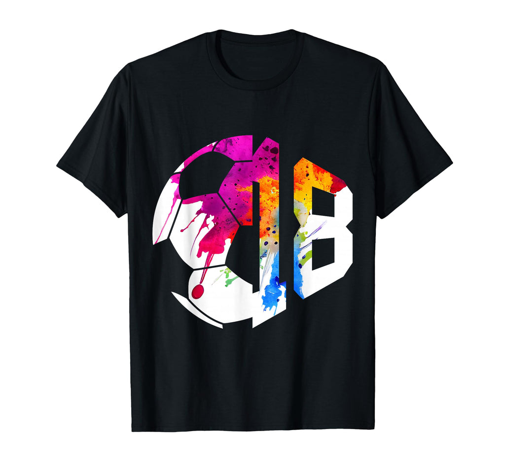 Number 18 Years Soccer 18Th Birthday T-Shirt - Graphic Print Men Women - T-Shirt, Sweatshirt, Hoodie
