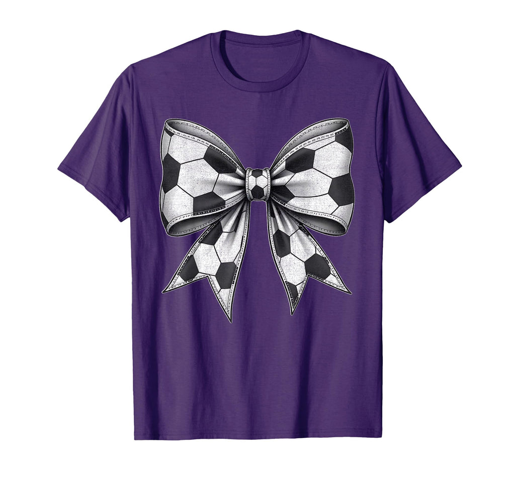 Soccer Ball Bow Mono Football Game T-Shirt - Trendy Graphic for Adults - T-Shirt, Sweatshirt, Hoodie