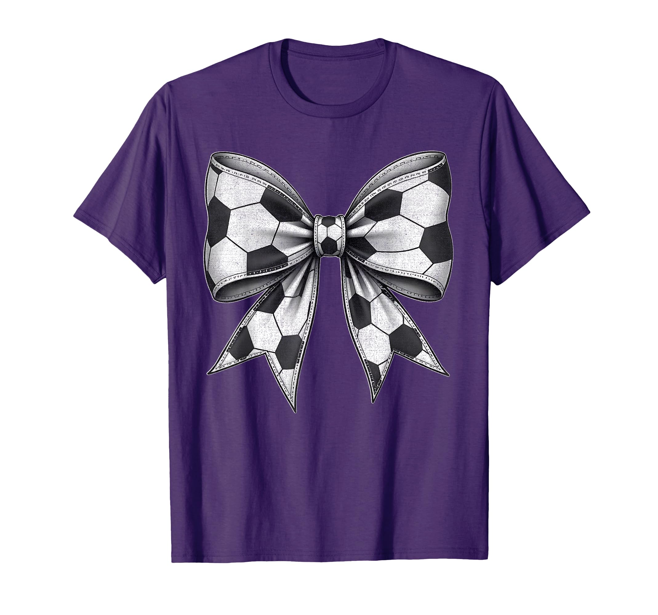 Soccer Ball Bow Mono Football Game T-Shirt - Trendy Graphic for Adults - T-Shirt, Sweatshirt, Hoodie