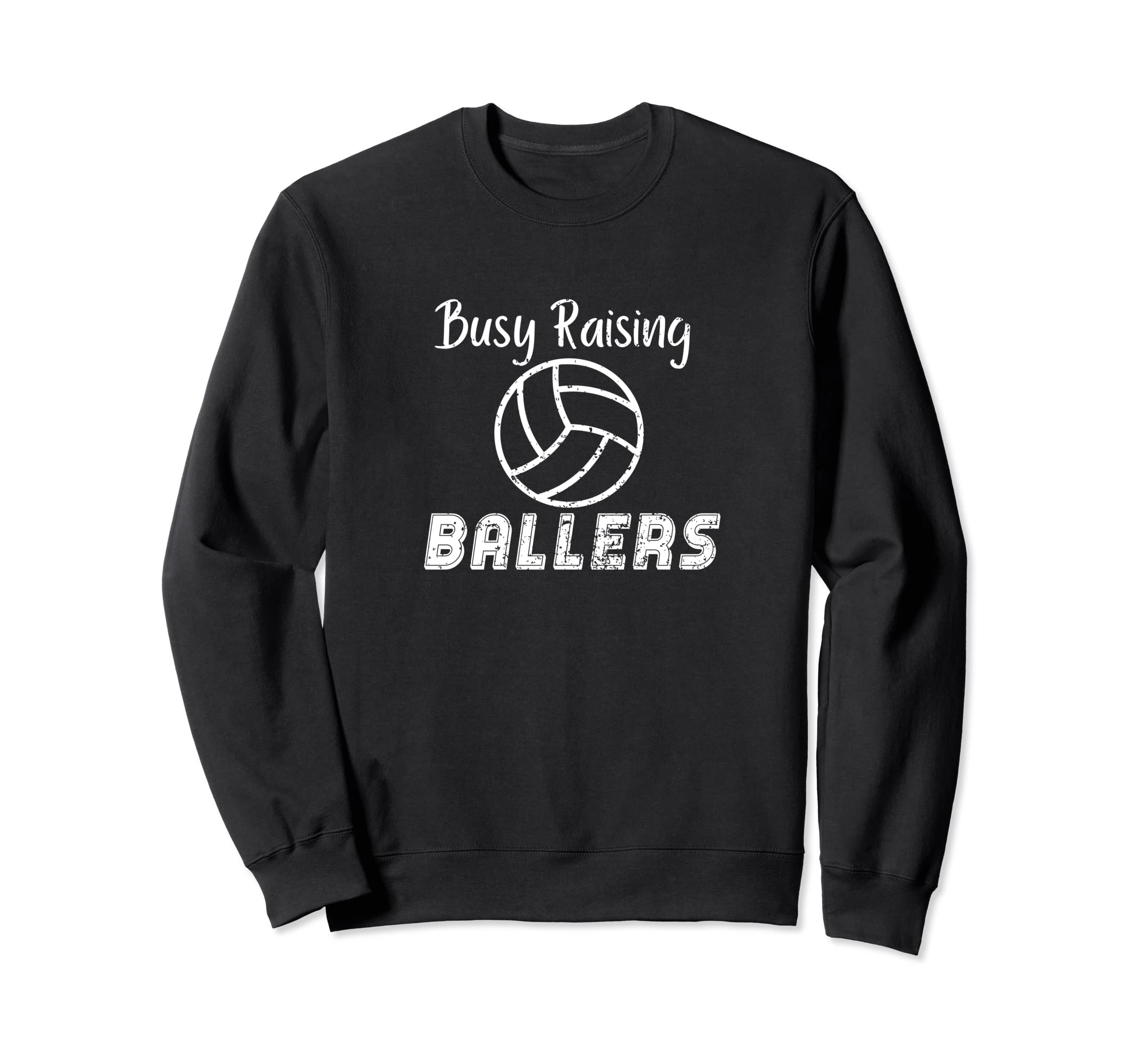 Fun Volleyball Mom Busy Raising Sweatshirt - Unique Graphic Men Women - T-Shirt, Sweatshirt, Hoodie