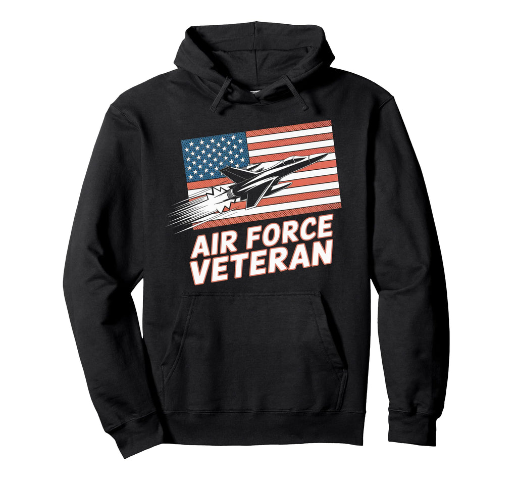 Air Force Veteran Us American Flag Dad Hoodie - Novelty Apparel Men Women - T-Shirt, Sweatshirt, Hoodie