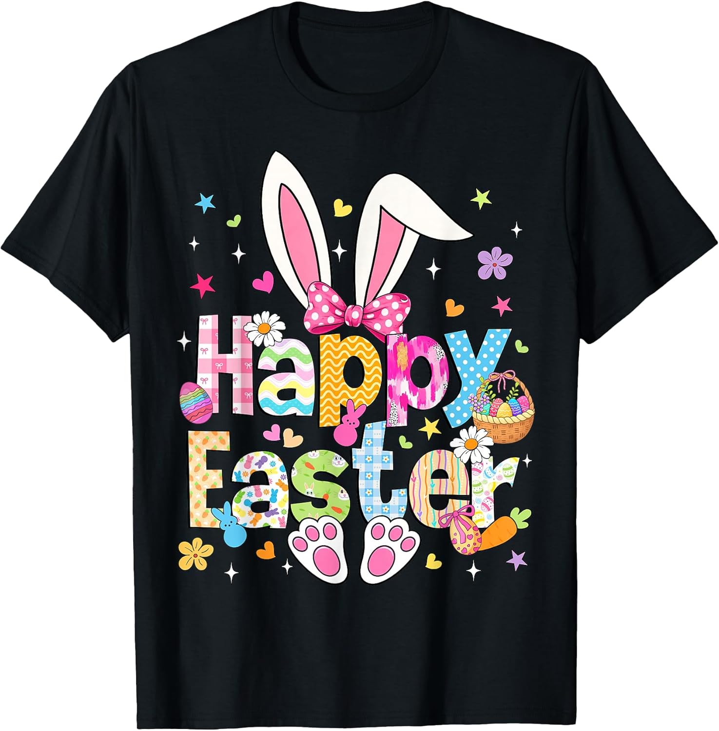 Happy Easter 2026 Cute Bunny Rabbit Day Women Girls - Adult & Kids T-Shirts, Sweatshirts & Hoodies apparel design preview 1