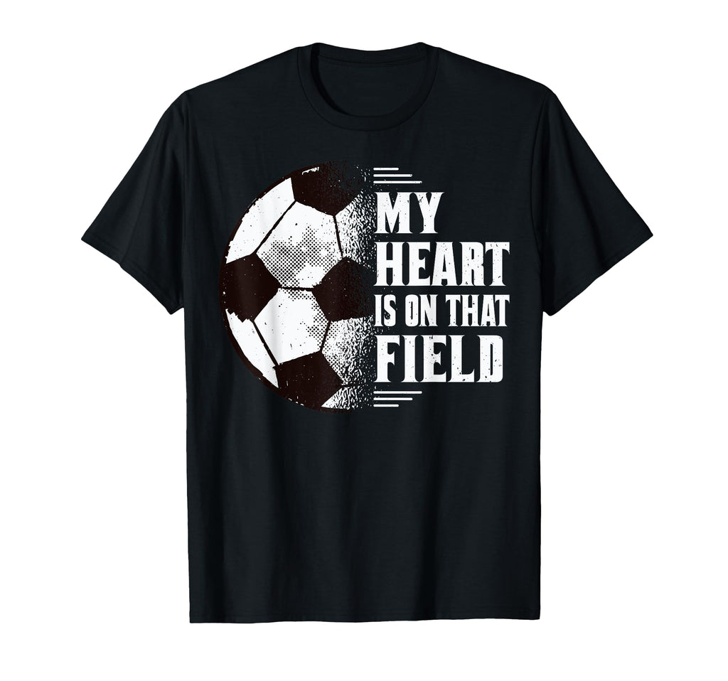 My Heart Is That Field Soccer Mom Outfit T-Shirt - Minimalist Print Unisex - T-Shirt, Sweatshirt, Hoodie