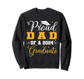 Proud Dad Class 2024 Graduate Senior Sweatshirt - Graphic Print Men Women - T-Shirt, Sweatshirt, Hoodie