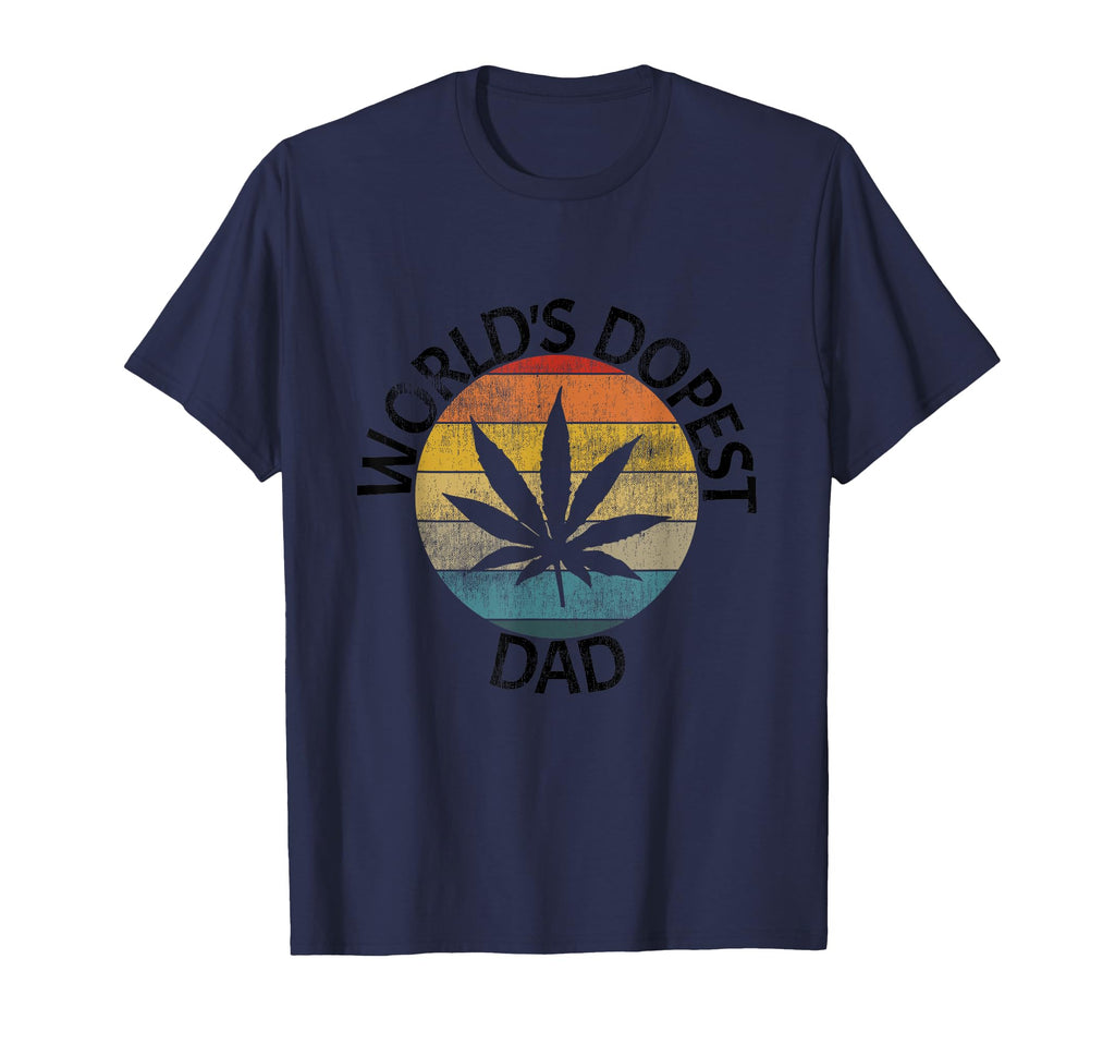 Worlds Dopest Dad Sunset Weed Leaf T-Shirt - Fun Novelty Design Unisex - T-Shirt, Sweatshirt, Hoodie