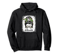 Mothers Day Soccer Mom Life Messy Bun Hoodie - Trendy Graphic for Adults - T-Shirt, Sweatshirt, Hoodie